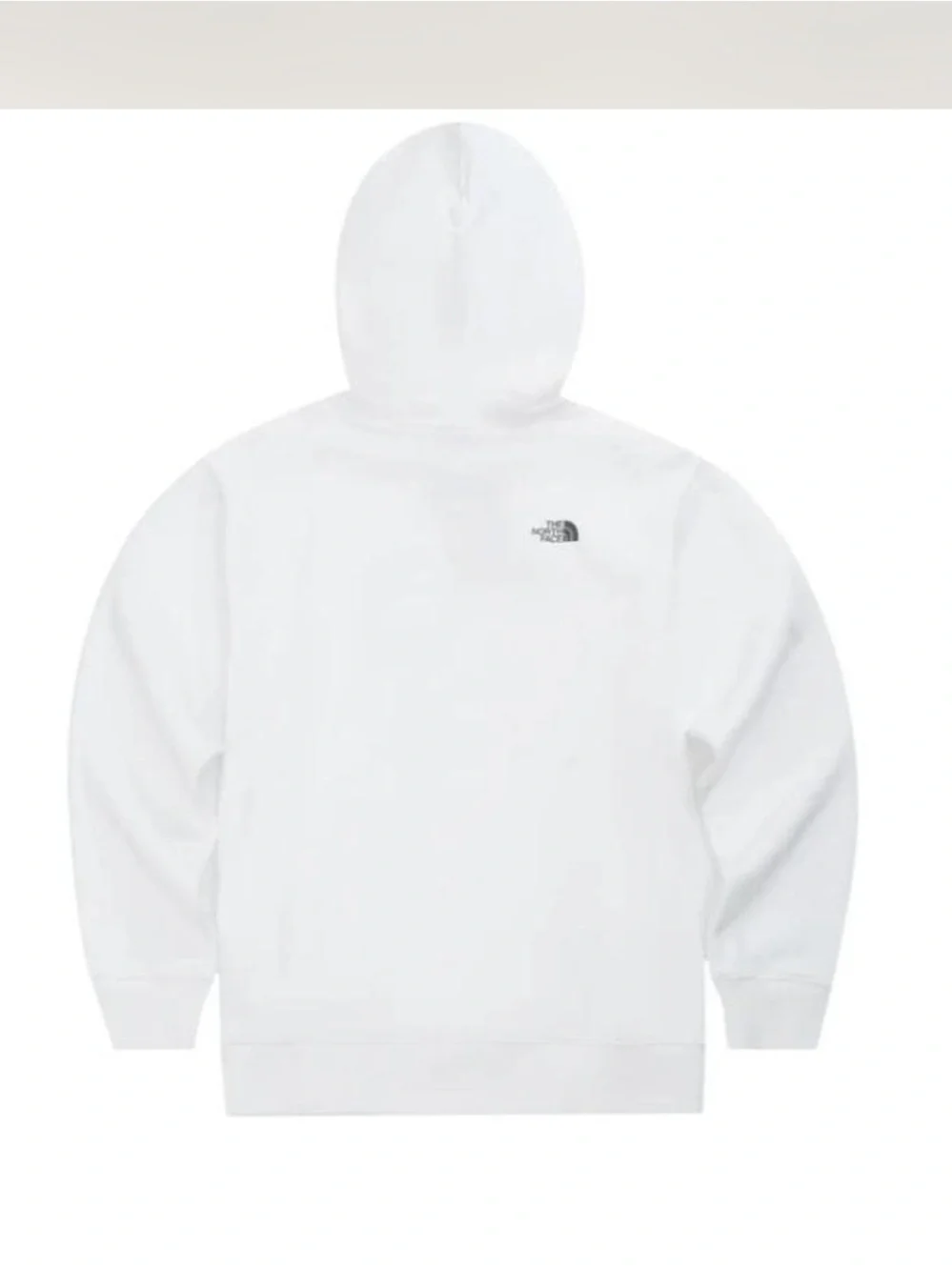 The North Face Cream Pullover Hoodie with Black Chest Logo